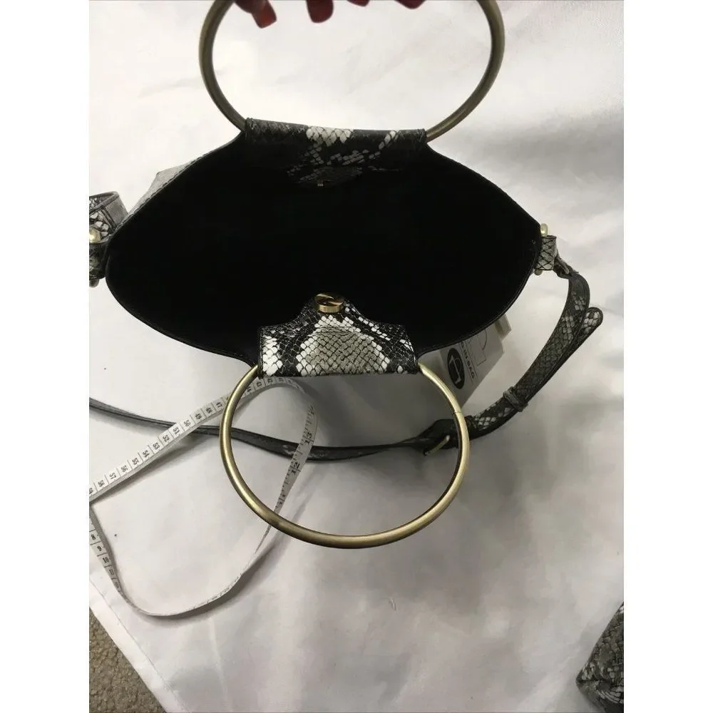 Madison West Los Angeles Bag in a Bag Combo Clutch purse snakeskin faux leather_7